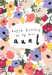 Tap to view Fave Aunt Birthday Card