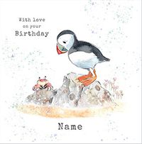 Tap to view Puffin personalised Birthday Card