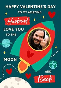 Tap to view Husband Rocket Photo Valentine's Day Card