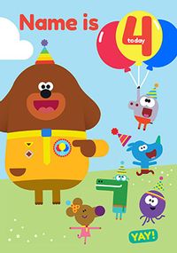 Tap to view Hey Duggee - 4 Today Personalised Card