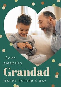 Tap to view Amazing Grandad Heart Father's Day Photo Card