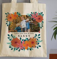Tap to view Nanny Floral Mother's Day Photo Tote Bag