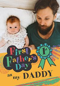 Tap to view First Father's Day Daddy Giant Photo Card