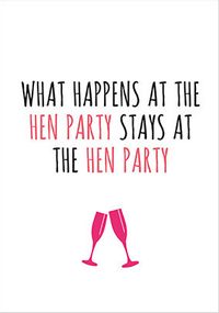 Tap to view What Happens at The Hen Party Card