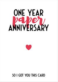 Tap to view Paper One Year Anniversary Card
