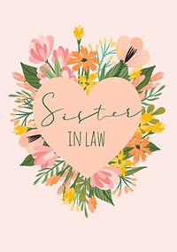 Tap to view Sister-in-Law Floral Birthday Card