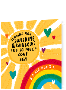 Sunsshine and rainbows card