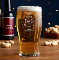 Tap to view Engraved Pint Glass - Best Dad