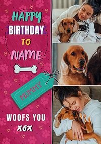 Tap to view From Mummy 3 Photo Dog Birthday Card