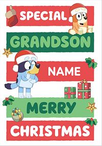Tap to view Special Grandson Bluey Christmas Card