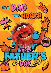 Tap to view The Muppets - Dad Who Rocks Happy Father's Day Card