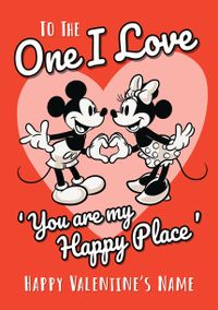 Tap to view Disney Mickey & Minnie One I Love Valentines Card