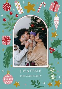 Tap to view Joy and Peace Photo Christmas Card