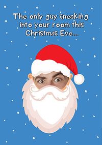 Tap to view Sneaking into Your Room Funny Photo Christmas Card