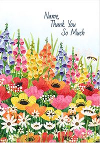 Tap to view Thanks So Much Flowers Personalised Card