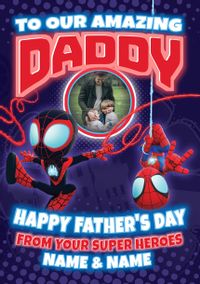 Tap to view Spidey & Friends - Amazing Daddy Happy Father's Day Photo Card