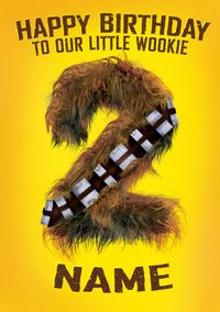 Tap to view Star Wars - Little Wookie Happy 2nd Birthday Card