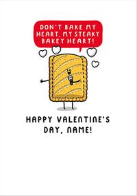 Tap to view Steaky Bakey Heart Personalised Valentine's Day Card