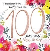 Tap to view 100th Floral Birthday Card