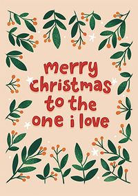 Tap to view One I Love Leaves and Berries Christmas Card