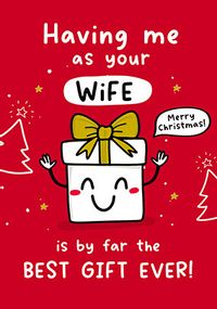 Tap to view Husband Best Gift Ever Wife Christmas Card