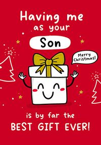 Tap to view Parents Best Gift Ever Son Christmas Card