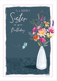 Tap to view Lovely Sister Happy Birthday Card
