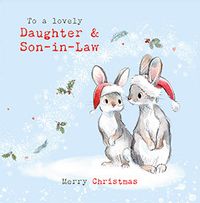 Tap to view Daughter and Son in Law Bunnies Christmas Card