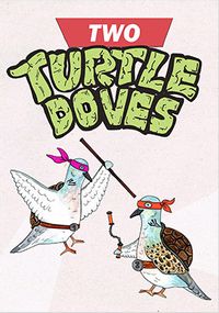 Tap to view Two Turtle Doves Funny Christmas Card