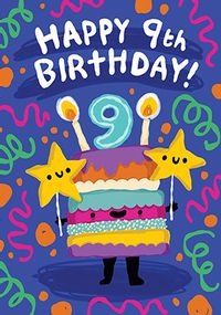 Tap to view Happy 9th Birthday Cake Card