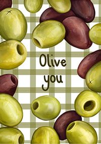 Tap to view Olive You Anniversary Card