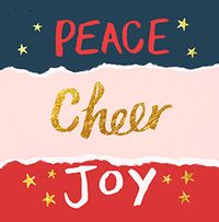 Tap to view Peace, Cheer, Joy Christmas Card