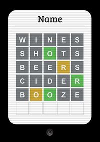 Tap to view Flip Reveal Wines Shots Beers Birthday Card