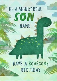 Tap to view Son Roarsome Personalised Birthday Card