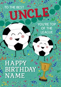 Tap to view Best Uncle Football Personalised Birthday Card