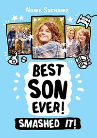 Tap to view Best Son photo Birthday Card