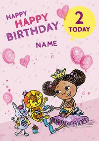 Tap to view Happy, Happy Birthday 2 Today Personalised Card