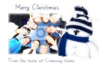 Tap to view Snowman - Corporate Xmas Scarf Christmas Card