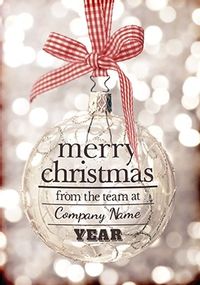 Tap to view Corporate Merry Christmas Card - Glitter Bauble