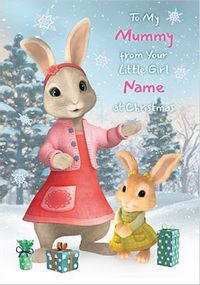 Tap to view Peter Rabbit - Mummy at Christmas Personalised Card