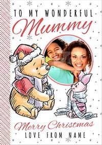 Tap to view Wonderful Mummy Pooh & Piglet Christmas Photo Card
