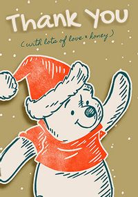 Tap to view Winnie The Pooh - Thank You Personalised Christmas Card