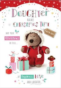 Tap to view Barley Bear - Daughter at Christmas Personalised Card