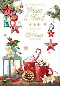 Tap to view Mum & Dad at Christmas Personalised Card