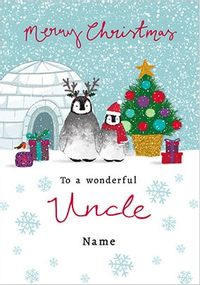 Tap to view Uncle Penguin personalised Christmas Card