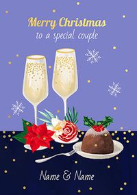Tap to view Special Couple Christmas Pudding Personalised Card