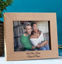 Tap to view New Home Personalised Wooden Photo Frame - Landscape