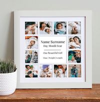 Tap to view Baby Girl Photo Collage Frame