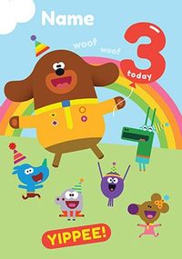 Tap to view Hey Duggee - 3 Today Personalised Card