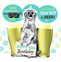 Tap to view 50 - Grinning From Beer To Beer Personalised Card